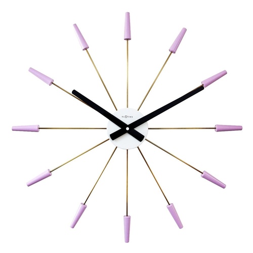 NeXtime Plug-Inn Stainless Steel Wall Clock 58cm - Lavender