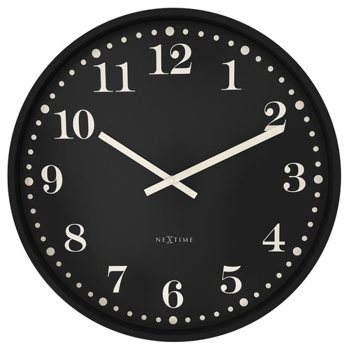 NeXtime Dickens Large Wall Clock 50cm - Black