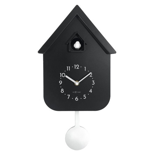 NeXtime Twitter Cuckoo Wall Clock 21.5X41.5X8.5cm - Black
