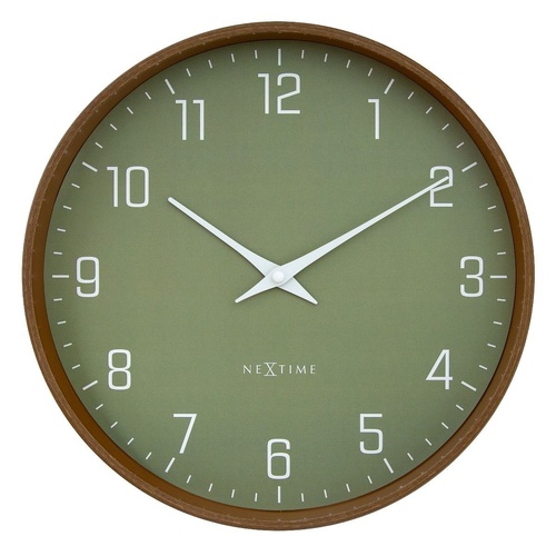 NeXtime Lyra Wall Clock 30cm - Olive