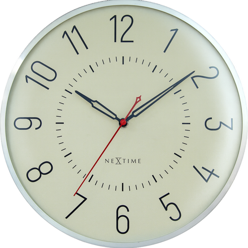 NeXtime Rotterdam Wall Clock 30.5cm - Silver & Light Green