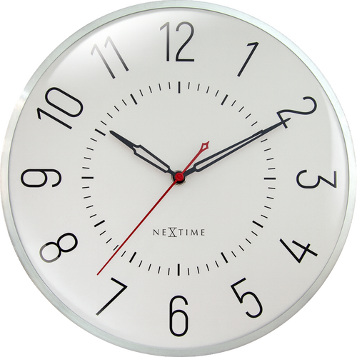 NeXtime Rotterdam Wall Clock 30.5cm - Silver & Off White