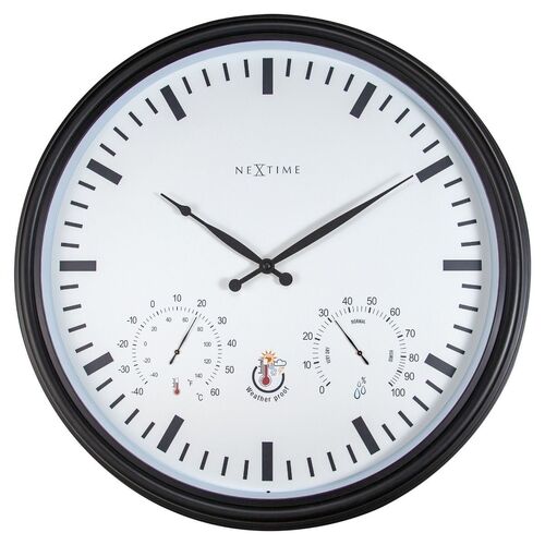 NeXtime Sunflower Outdoor Wall Clock 50.8cm Black