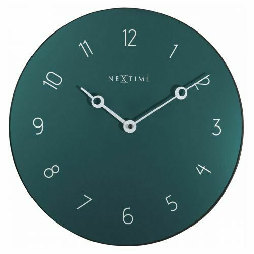 Boyle NeXtime Carousel Wall Clock 40cm Green Glass Dial Minimal Elegant