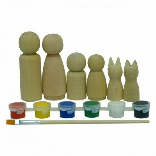 Boyle Wooden Doll Family Paint Kit - Perfect for Arts and Craft