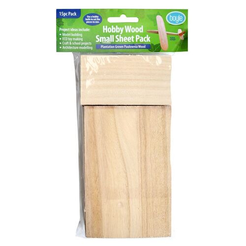 Hobby Wood Small Sheet Pack 15pcs