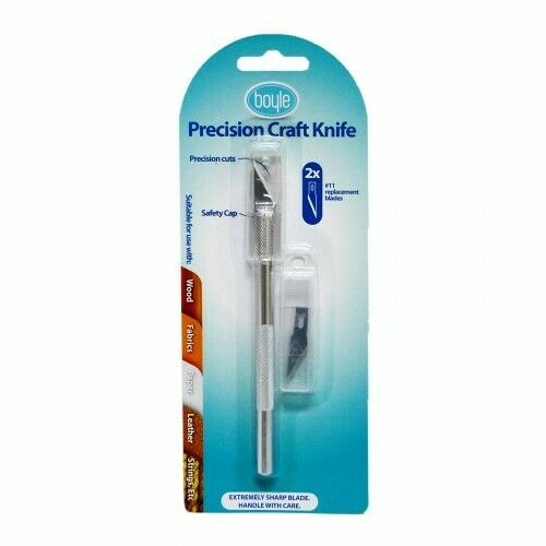Boyle Precision Craft Knife With 2 Replacement Blades And Saftey Cap