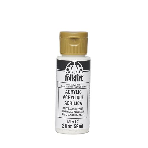 FolkArt Premium Acrylic Paint 59ml Titanium White - Matt Finish