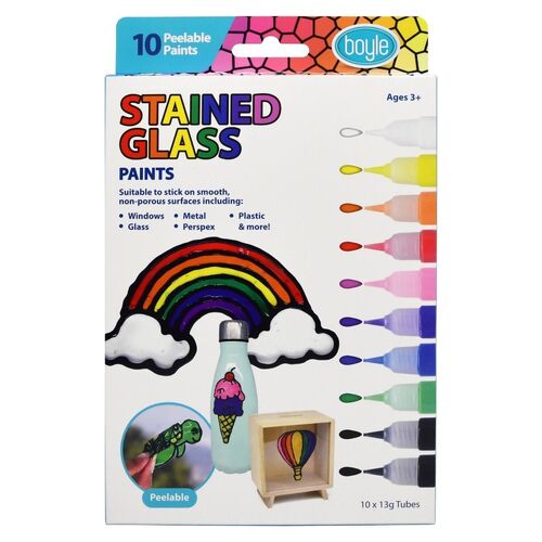 Stained Glass Peelable Paints Pack of 10
