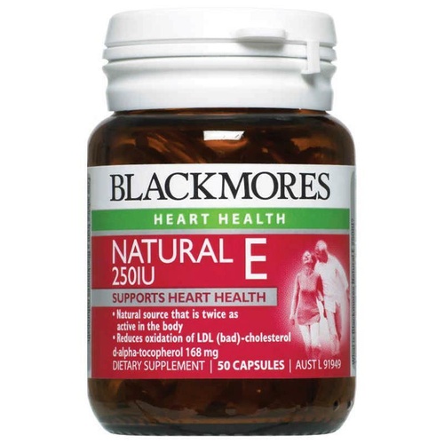 Blackmores Natural Vitamin E 250Iu Capsules 50 Natural Antioxidant