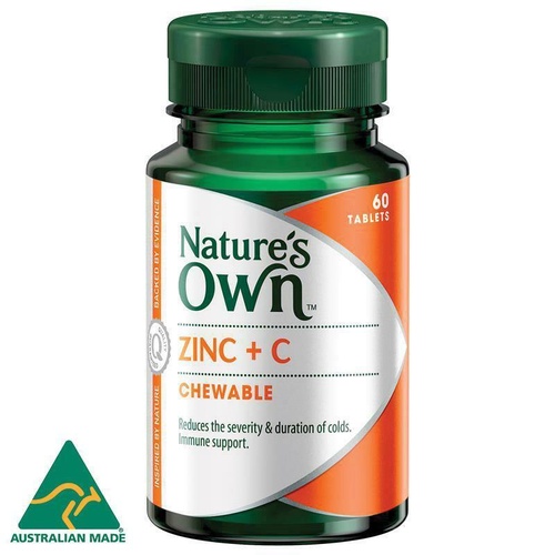 Natures Own Zinc + C 0402 Chewable Tablets 60