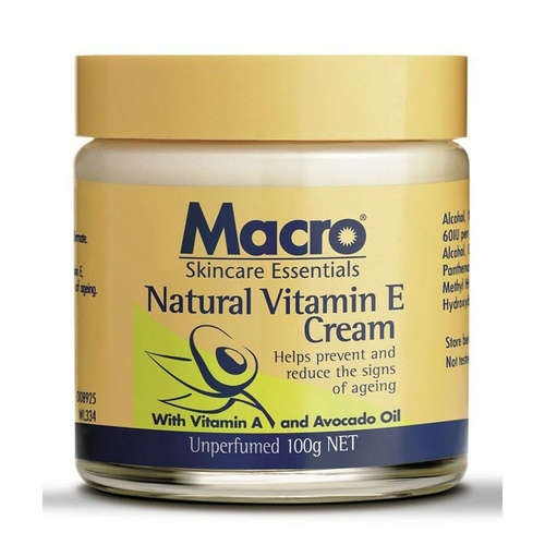 Macro Vitamin E Cream 100G Helps Prevent And Reduce Signs Of Ageing