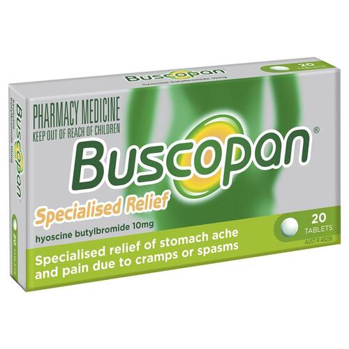 Buscopan Tablets 20 - Buscopan Hyoscine Butylbromide Tablets 10mg