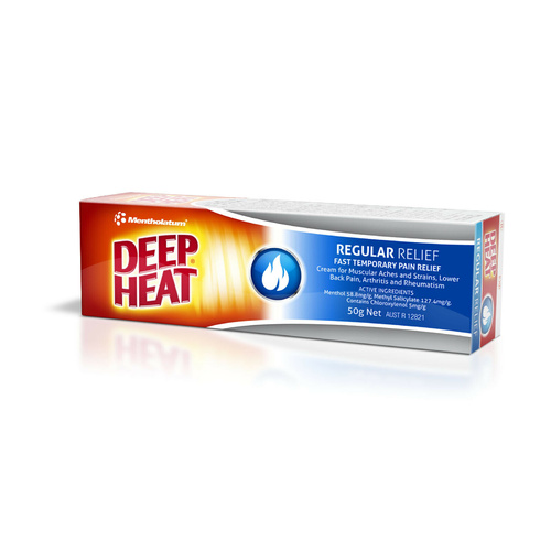 Deep Heat Regular Rub 50G Temporarily Relieves Several Muscle Pains