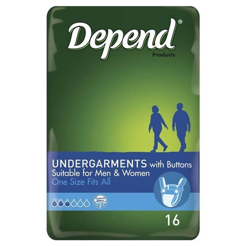 Depend Undergarment 16 pack