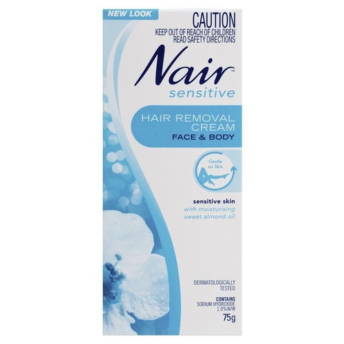 Nair Sensitive Cream Hair Remover 75G Formulated For People With Sensitive Skin