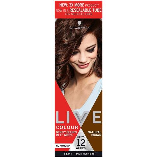 Schwarzkopf Live Colour Natural Brown long-lasting, glossy colour