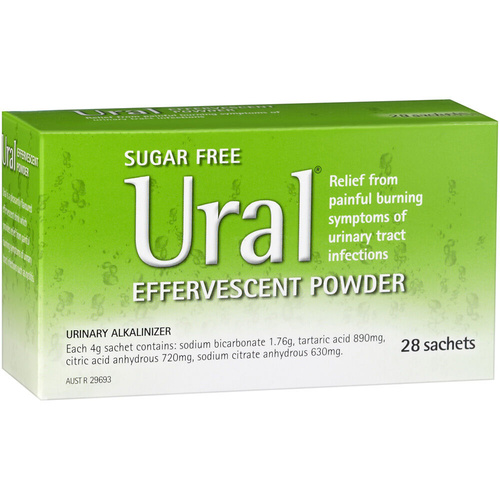 Ural Sachets 28X4g Effervescent Granules Flavoured Urinary Alkalinize