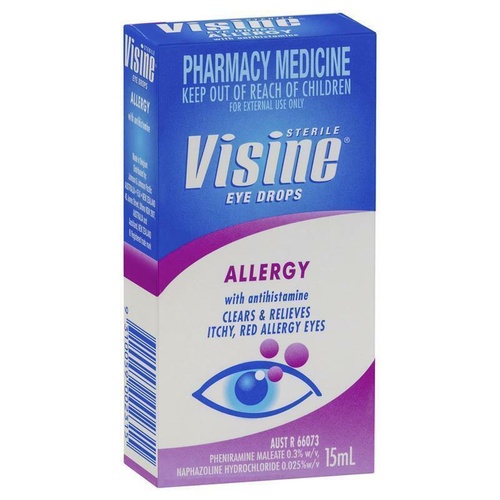 Visine Allergy Eye Drops 15ML Clears and Relieves Itchy, Red Allegry
