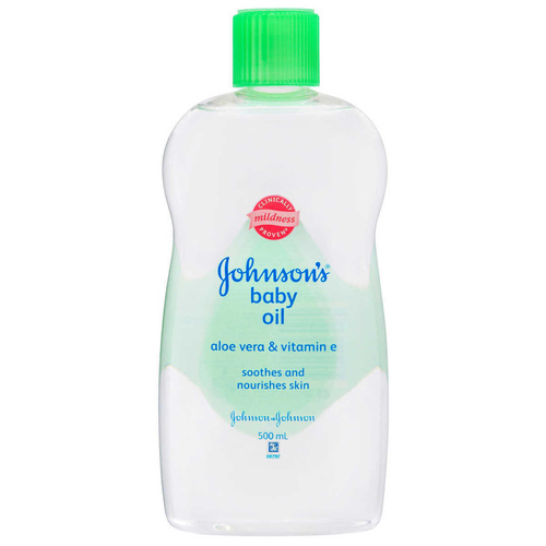 Johnsons Baby Oil Aloe Vera & Vitamin E 500ML Provide Extra Soothing