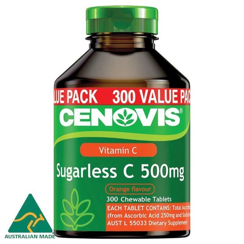 Cenovis Sugarless Vitamin C 500mg Chewable Tablets 300