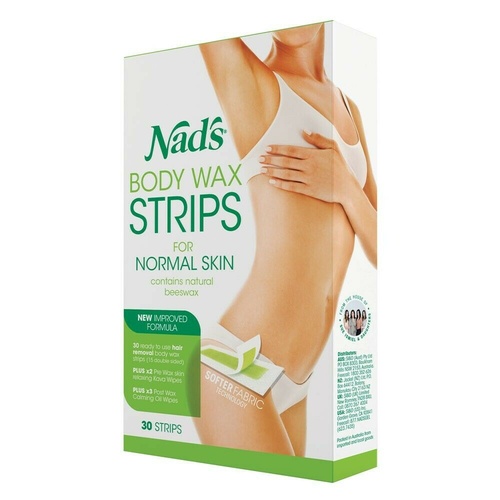 Nads Body Wax Strips For Normal Skin Contains Natural Beeswax