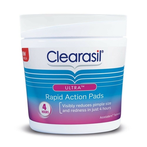 Clearasil Ultra Rapid Action Pads 65 Cleans Pore, Removes Oil, Reduces Shine