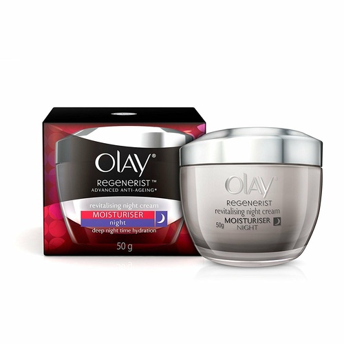 Olay Regenerist Revitalising Night Cream Moisturiser 50g Exfoliates,smoothens