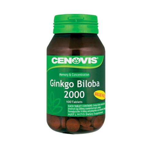 Cenovis Ginko Biloba 2000 Tablets 100 improve blood circulation
