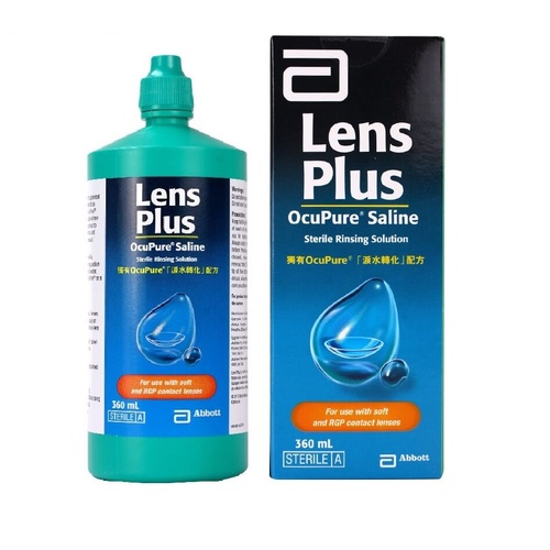 Lens Plus Ocupure Saline 360ML Sterile Rinsing Solution