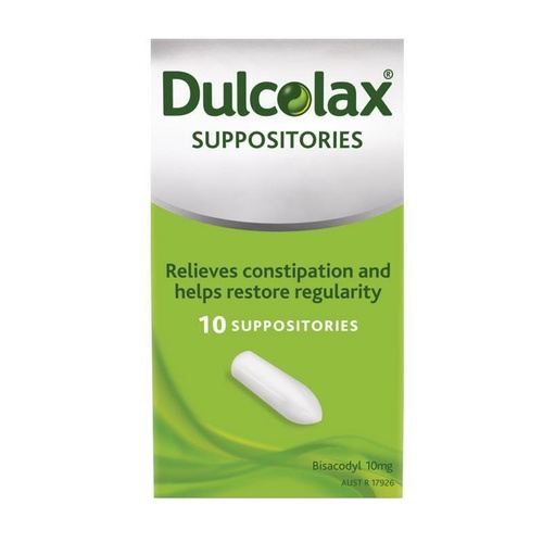 Dulcolax 10Mg Suppositories 10 - Durolax Bisacodyl Suppositories 10Mg