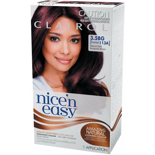 Clairol Nice 'N Easy 3.5BG Natural Dark Burgundy Brown