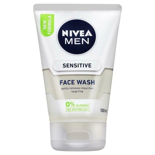 Nivea For Men Sensitive Face Wash 100ML  Gentle, soap- & fragrance-free