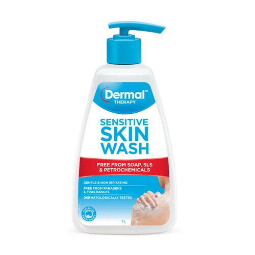 Dermal Therapy Wash Sensitive Skin 1L Gentle and Non-Irritating Parabens Free