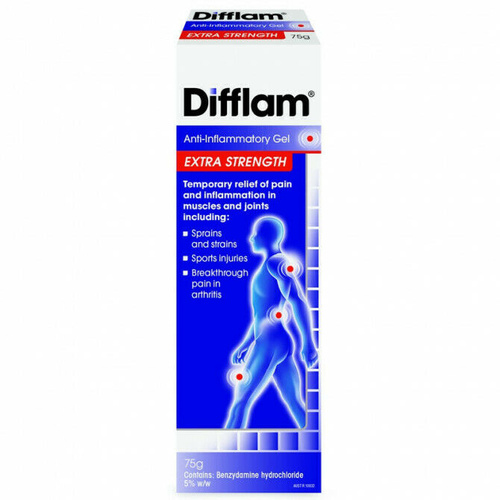 Difflam Extra Strength 5% Gel 75G For Anti- Inflammatory