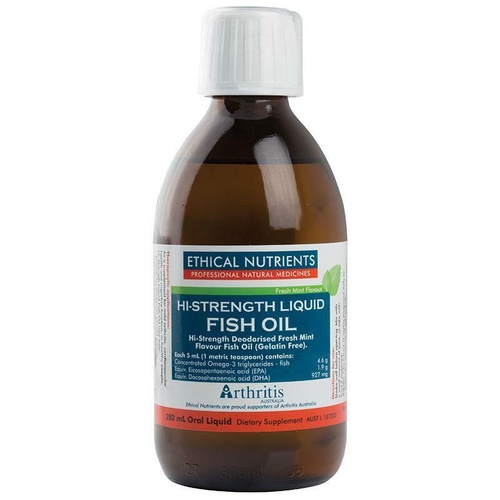 Ethical Nutrients Liquid Fish Oil Mint 280ML Support healthy cognitive function