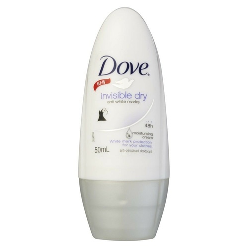 Dove Invisible Dry Deodorant RollOn 50ml leaving underarms soft and smooth