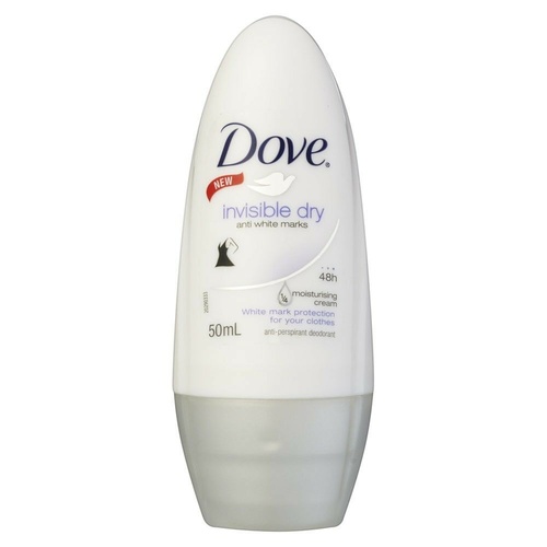 Dove Invisible Dry Deodorant Roll-On 50ml leaving underarms soft and smooth