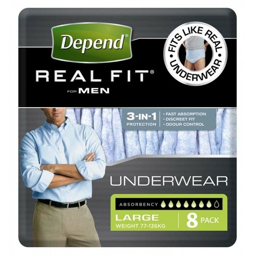 Depend Underwear Realfit Male Large 8
