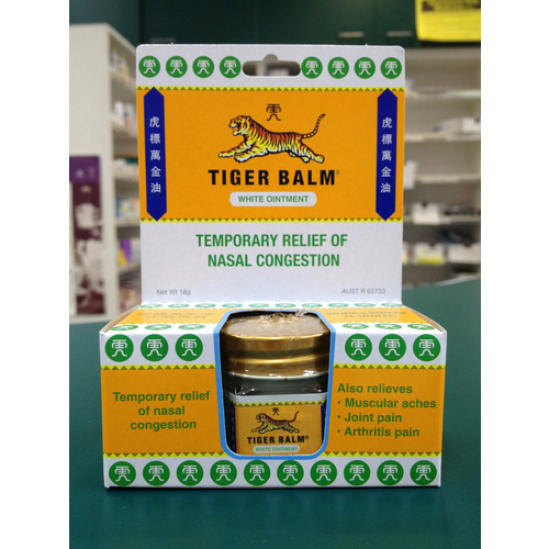 Tiger Balm White Regular 18G Temporary Relieft of Nasal Congestion
