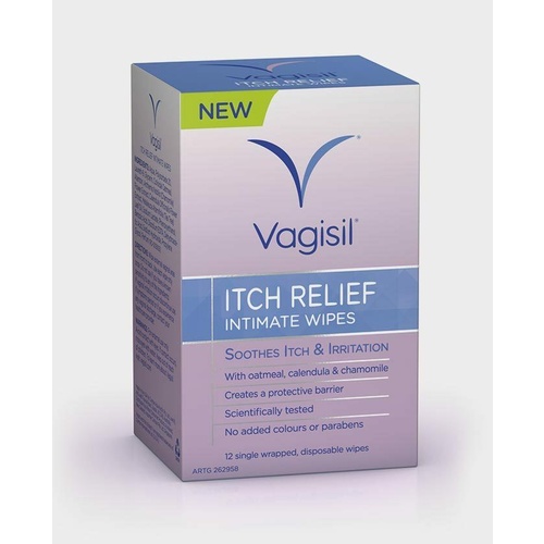 Vagisil Itch Relief Intimate Wipes 12 designed for the intimate skin
