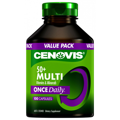 Cenovis Once Daily 50+ Multi Capsules 100 Value Pack