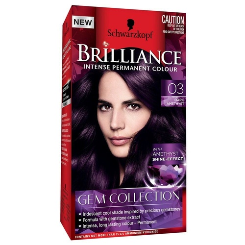 Schwarzkopf Brilliance 03 Dark Amethyst - stunning iridescent results