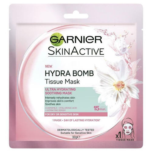 Garnier Skin Active Hydra Bomb Pink Camomile dry or sensitive skin 24H Hydration