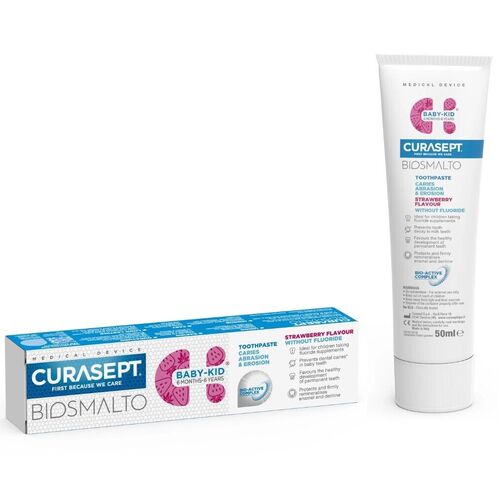 Curasept Biosmalto Toothpaste Baby-Kid Caries, Abrasion, Erosion Strawberry 50ml