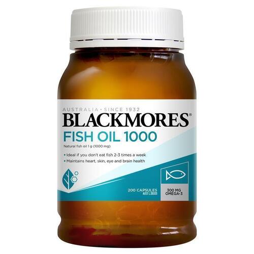 Blackmores Fish Oil 1000mg Omega-3 200 Capsules