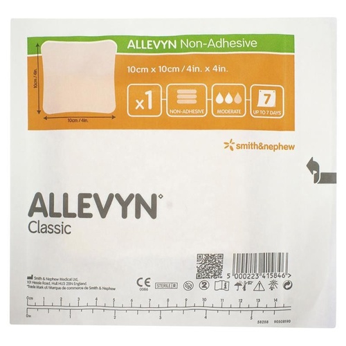 Allevyn Non-Adhesive 10cm x 10cm Single Dressing