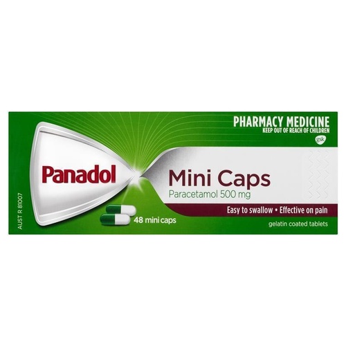 Panadol Paracetamol Pain Relief Mini Capsules 48 Capsules