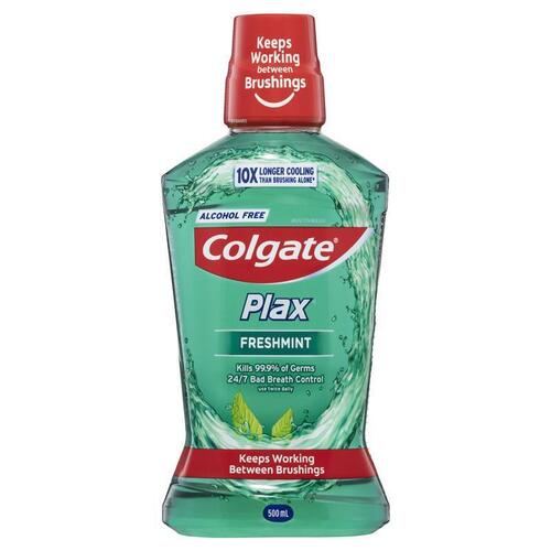 Colgate Plax Alcohol free Antibacterial Freshmint Mouthwash 500mL