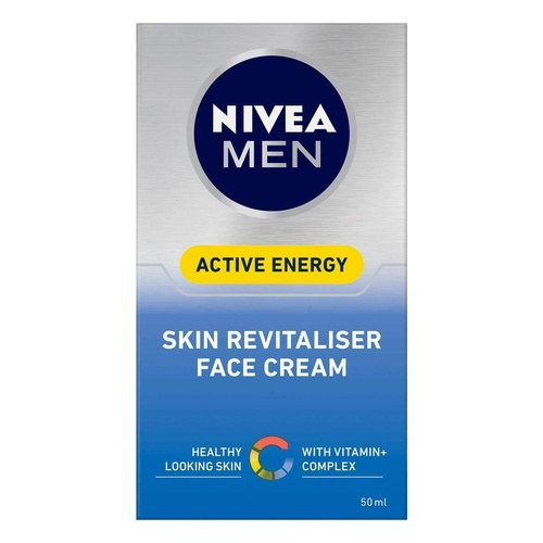 Nivea for Men Active Energy Skin Revitaliser Face Cream 50ml UVA/UVB Filters